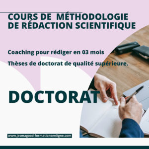 COURS DE MÉTHODOLOGIE DE RÉDACTION SCIENTIFIQUE (DOCTORAT)